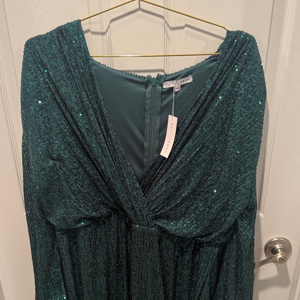 Elegant Green Sequin Jumpsuit